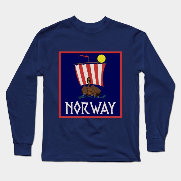 Norway drakkar ship Long Sleeve T-Shirt by Doswork